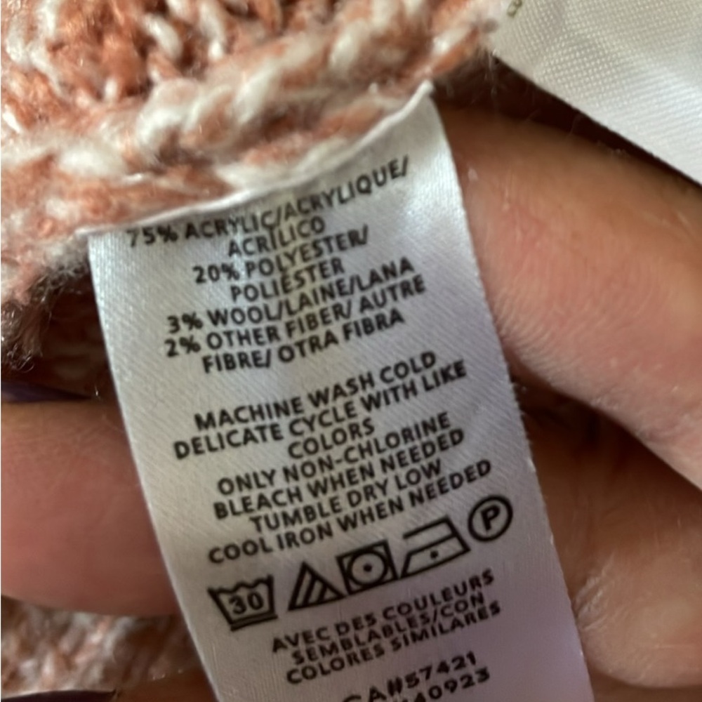 Ann Taylor pink coral marled sweater dress - Picture 4 of 5